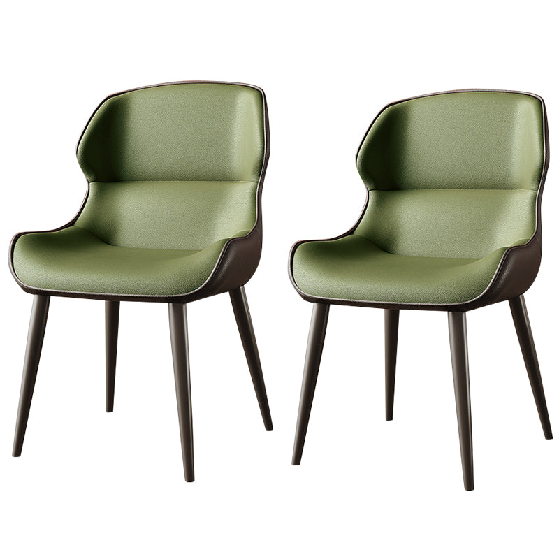 Brasserie Contemporary Faux Leather Dining Chair Parsons Chair in Matte Finish