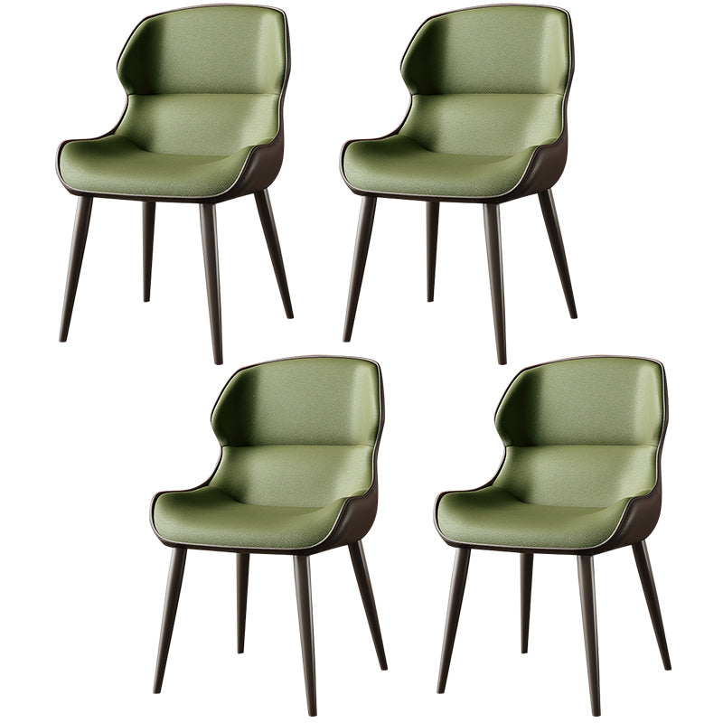 Brasserie Contemporary Faux Leather Dining Chair Parsons Chair in Matte Finish