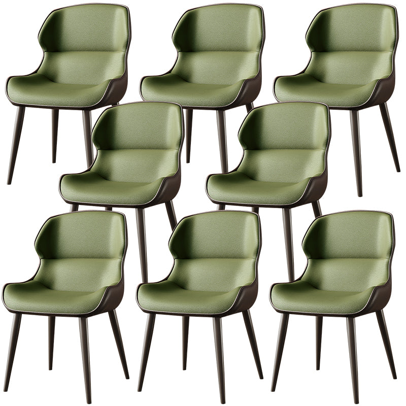 Brasserie Contemporary Faux Leather Dining Chair Parsons Chair in Matte Finish