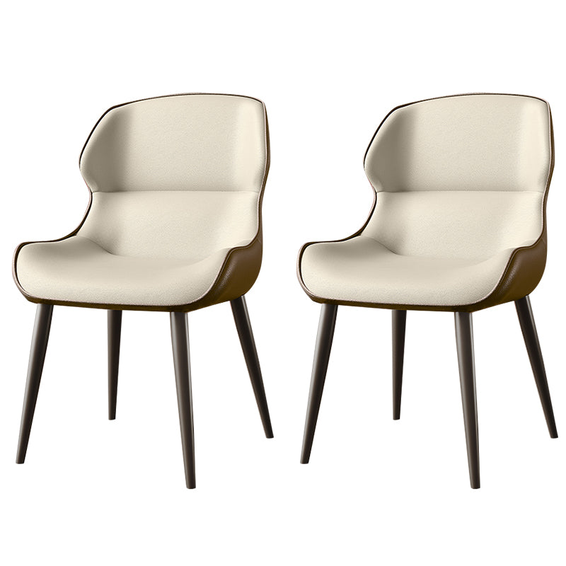 Brasserie Contemporary Faux Leather Dining Chair Parsons Chair in Matte Finish