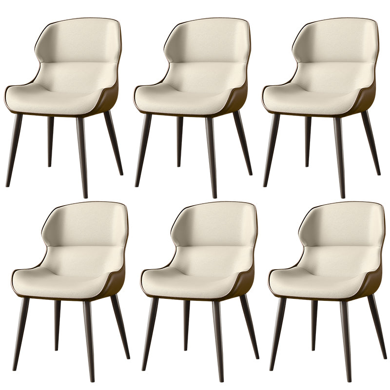 Brasserie Contemporary Faux Leather Dining Chair Parsons Chair in Matte Finish