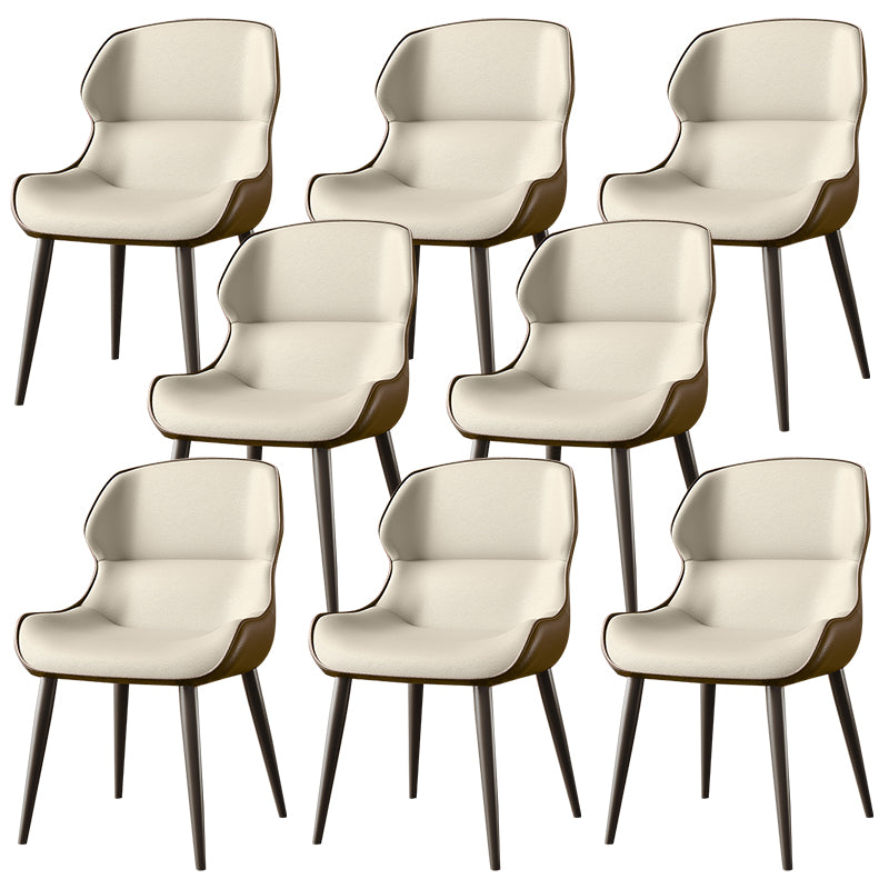 Brasserie Contemporary Faux Leather Dining Chair Parsons Chair in Matte Finish