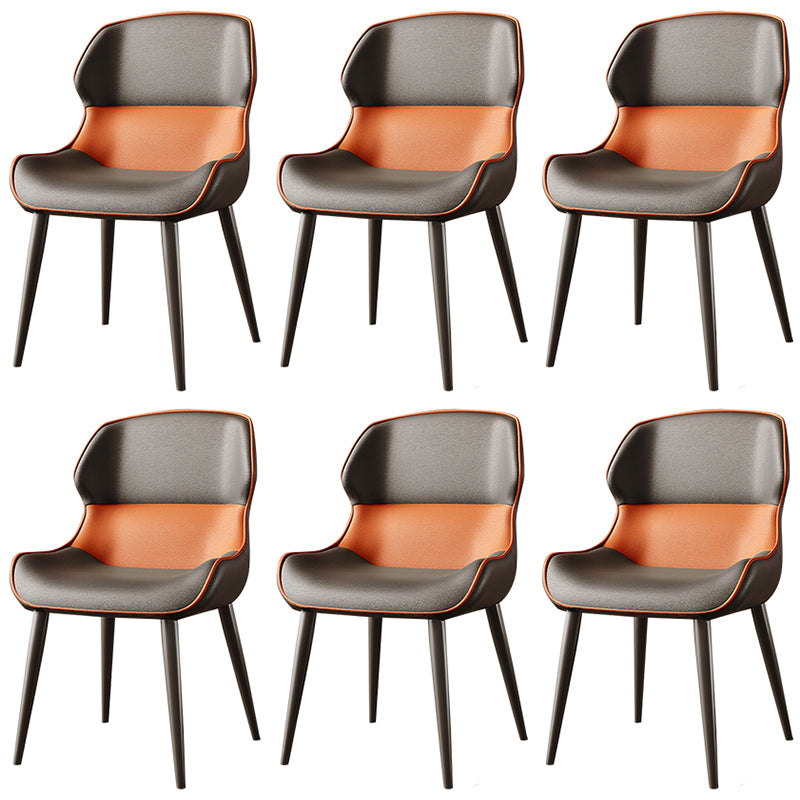 Brasserie Contemporary Faux Leather Dining Chair Parsons Chair in Matte Finish