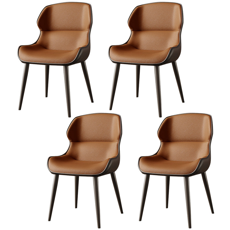 Brasserie Contemporary Faux Leather Dining Chair Parsons Chair in Matte Finish