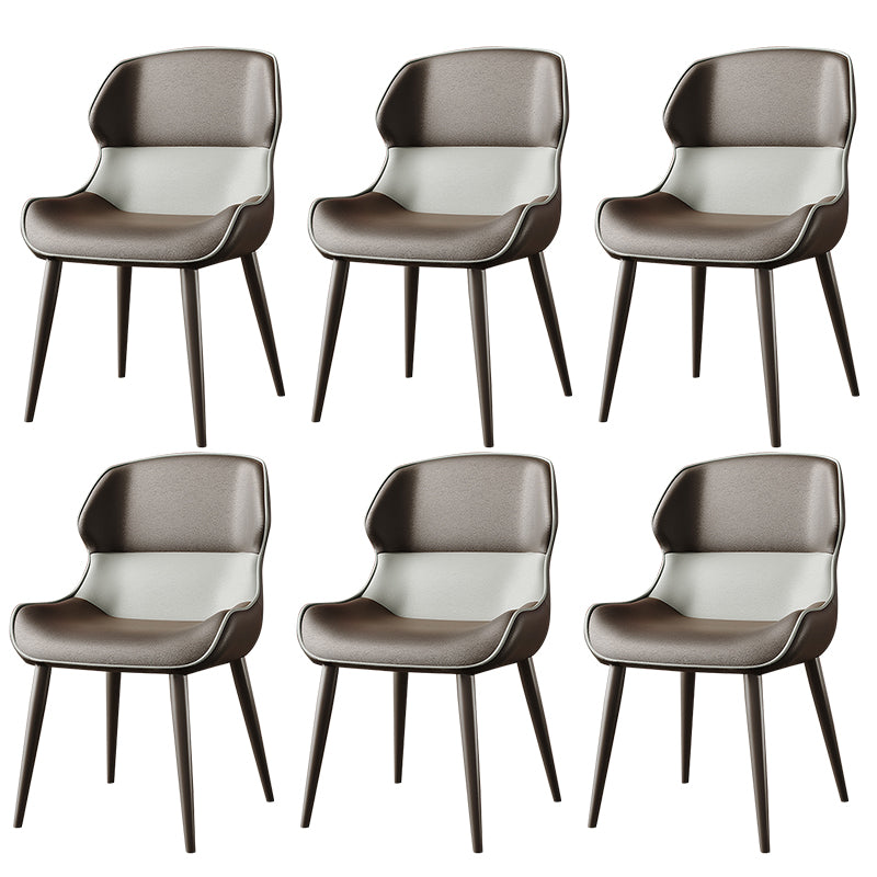 Brasserie Contemporary Faux Leather Dining Chair Parsons Chair in Matte Finish