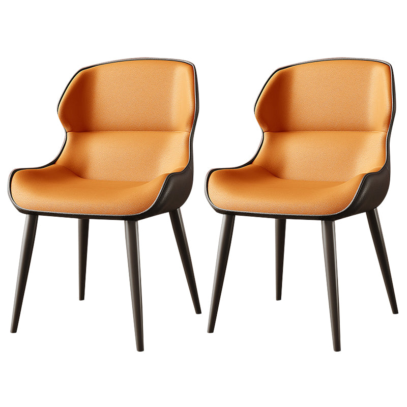 Brasserie Contemporary Faux Leather Dining Chair Parsons Chair in Matte Finish