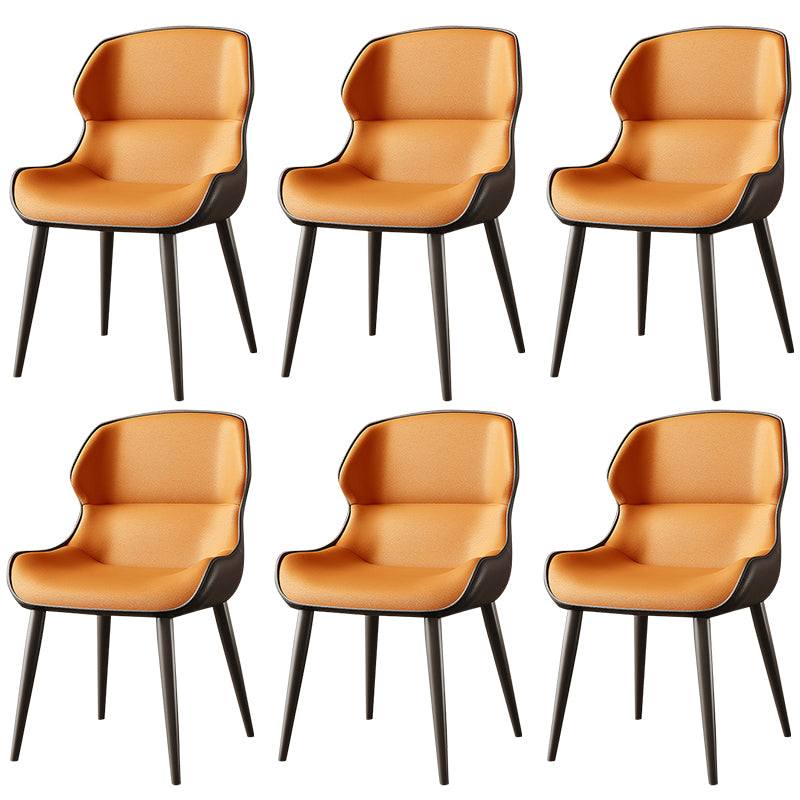 Brasserie Contemporary Faux Leather Dining Chair Parsons Chair in Matte Finish