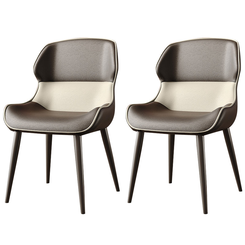 Brasserie Contemporary Faux Leather Dining Chair Parsons Chair in Matte Finish