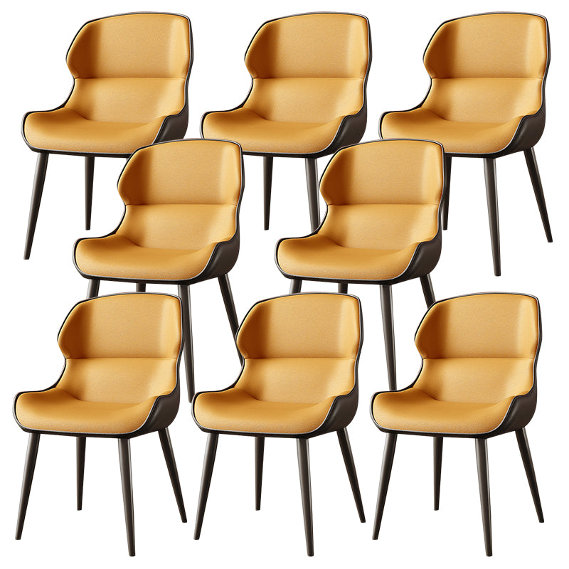 Brasserie Contemporary Faux Leather Dining Chair Parsons Chair in Matte Finish