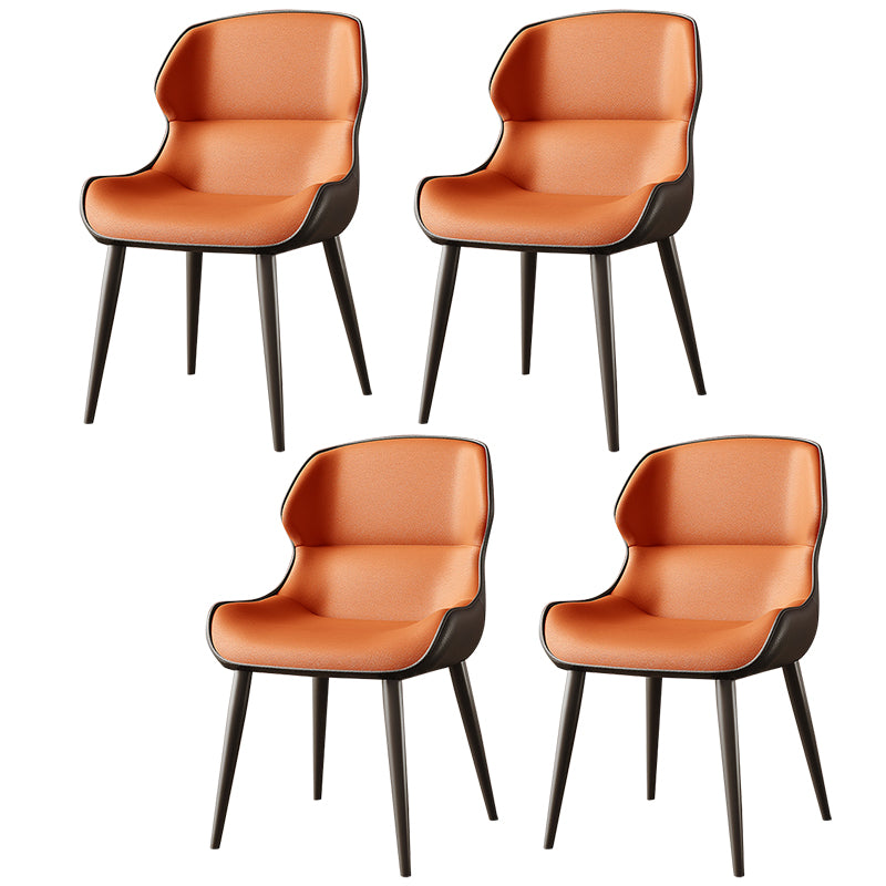 Brasserie Contemporary Faux Leather Dining Chair Parsons Chair in Matte Finish