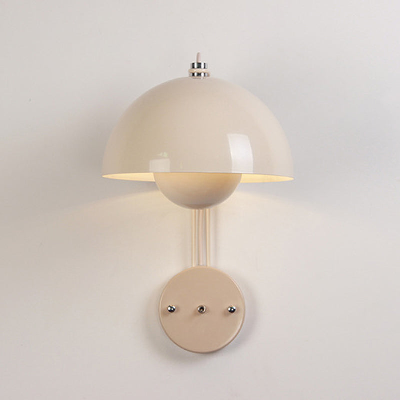 Macaron Wall Light 1-Light Wall Mount Lamp with Metal Shade for Bedroom