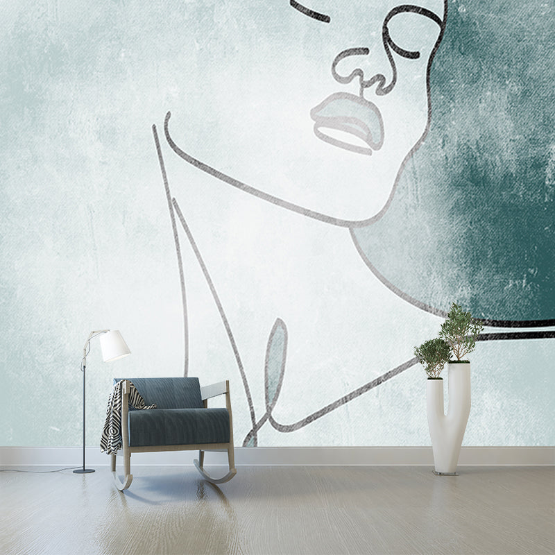 Bohemian Style Mural Wallpaper Line Art Illustration Indoor Wall Mural