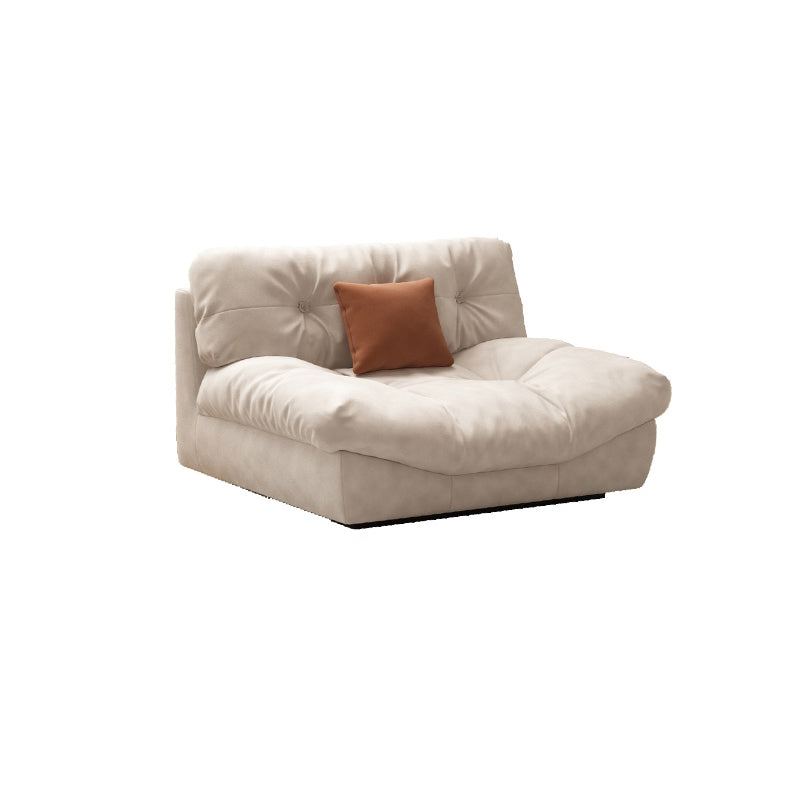 Tufted Split-Back Contemporary Standard Settee Couch in Beige