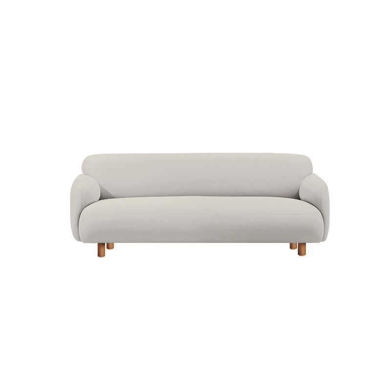 Stain Resistant Faux Leather Sofa Contemporary Standard Sofa for Living Room