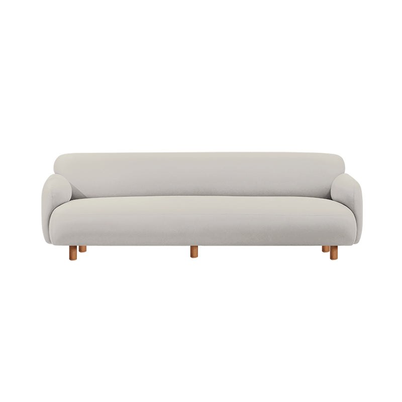 Stain Resistant Faux Leather Sofa Contemporary Standard Sofa for Living Room