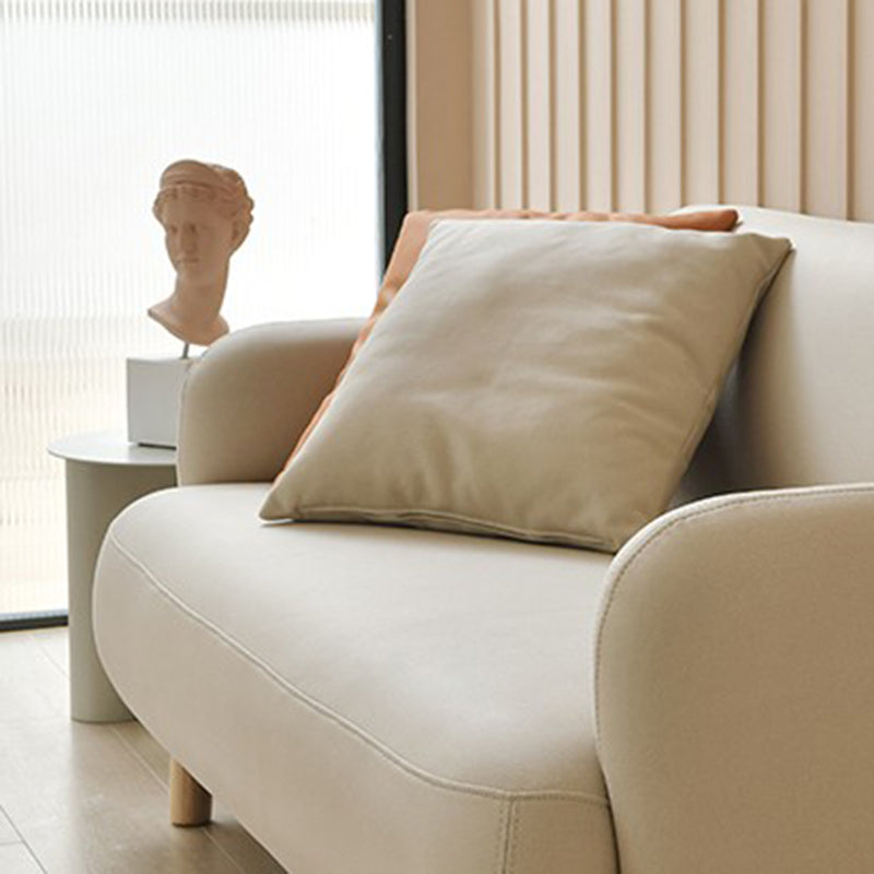 Stain Resistant Faux Leather Sofa Contemporary Standard Sofa for Living Room