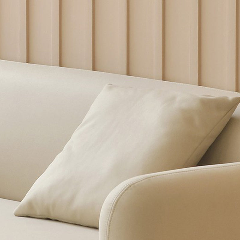 Stain Resistant Faux Leather Sofa Contemporary Standard Sofa for Living Room