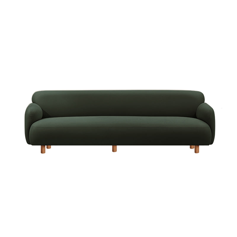 Stain Resistant Faux Leather Sofa Contemporary Standard Sofa for Living Room