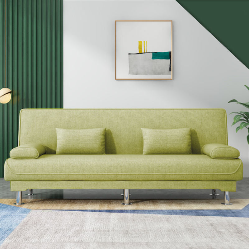Washable Linen Contemporary Armless Sofa Convertible Sofa for Living Room
