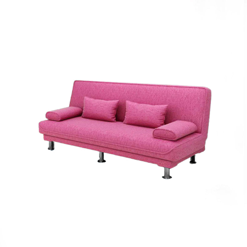 Washable Linen Contemporary Armless Sofa Convertible Sofa for Living Room