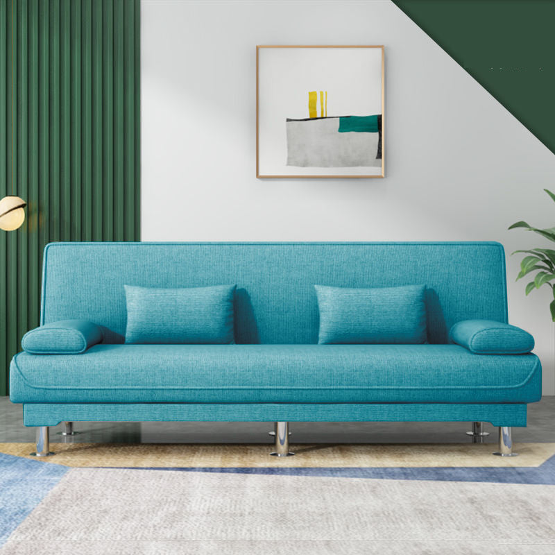 Washable Linen Contemporary Armless Sofa Convertible Sofa for Living Room