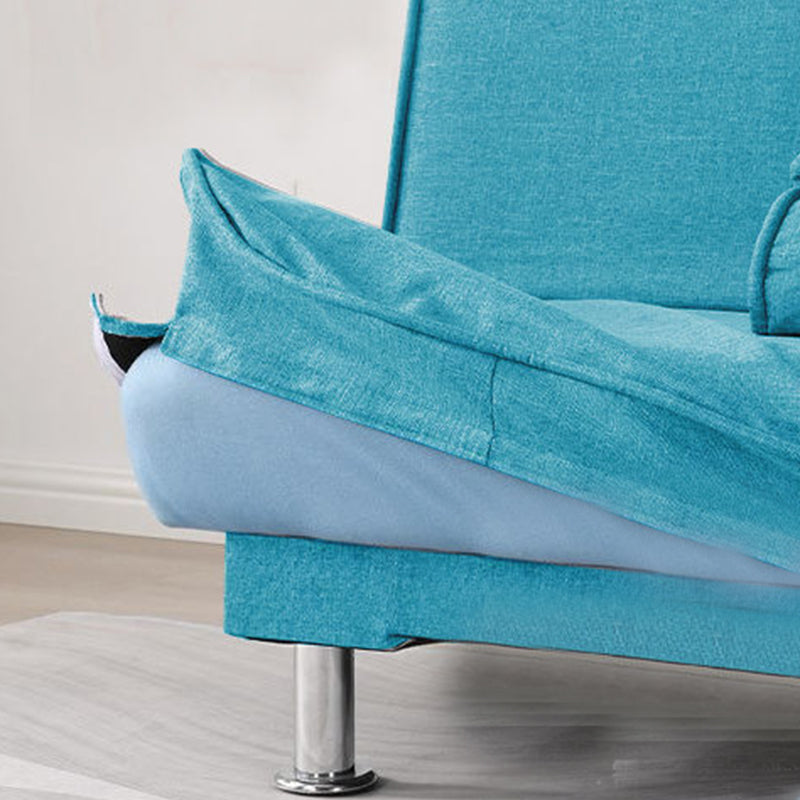 Washable Linen Contemporary Armless Sofa Convertible Sofa for Living Room