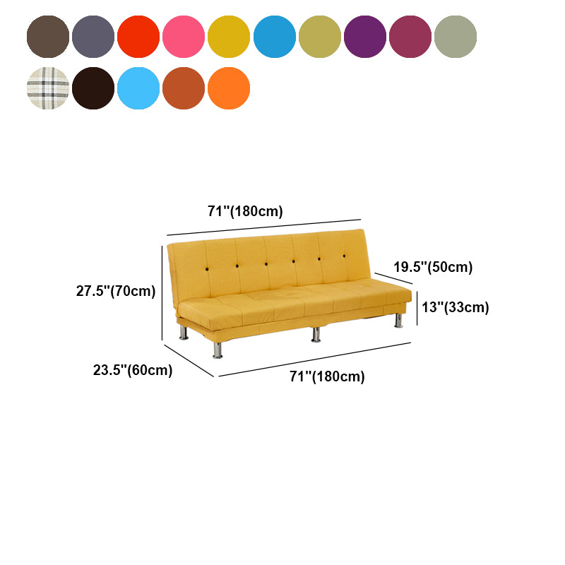 Contemporary Armless Sofa Convertible Sofa, 70.86" L x 23.62" W x 27.55" H