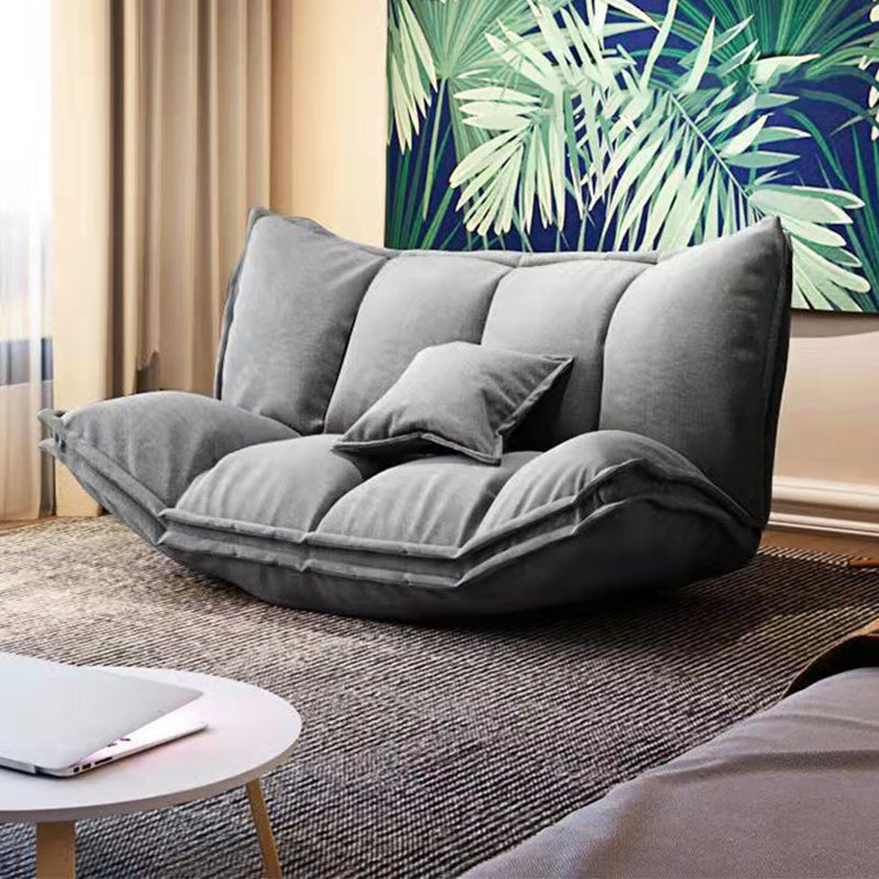 Linen Contemporary Armless Sofa Convertible Sofa, 62.99" L x 19.68" W x 19.68" H