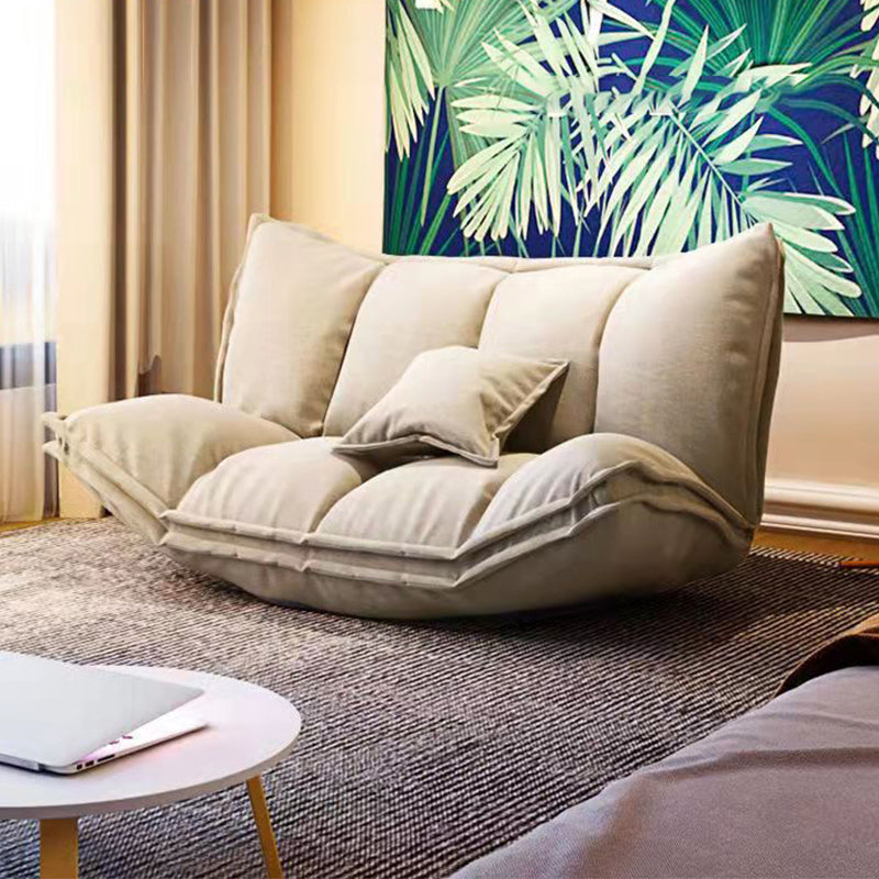 Linen Contemporary Armless Sofa Convertible Sofa, 62.99" L x 19.68" W x 19.68" H