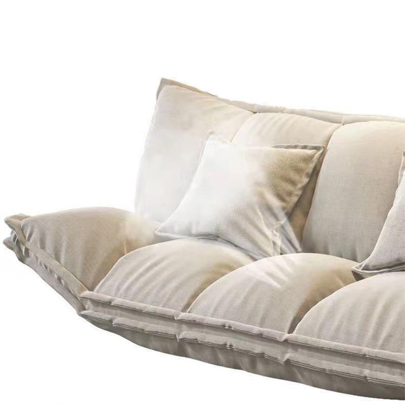 Linen Contemporary Armless Sofa Convertible Sofa, 62.99" L x 19.68" W x 19.68" H