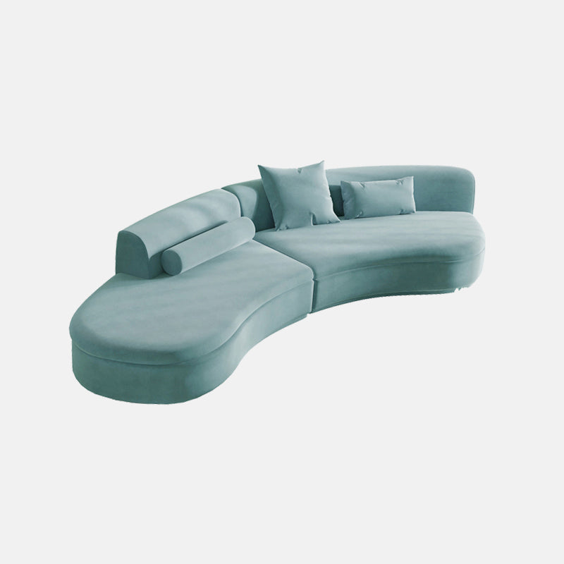 Nordic Style 27.5"H Velvet Armless Sofa& Chaise for Living Room