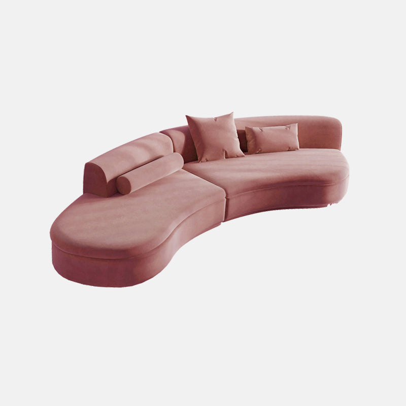 Nordic Style 27.5"H Velvet Armless Sofa& Chaise for Living Room