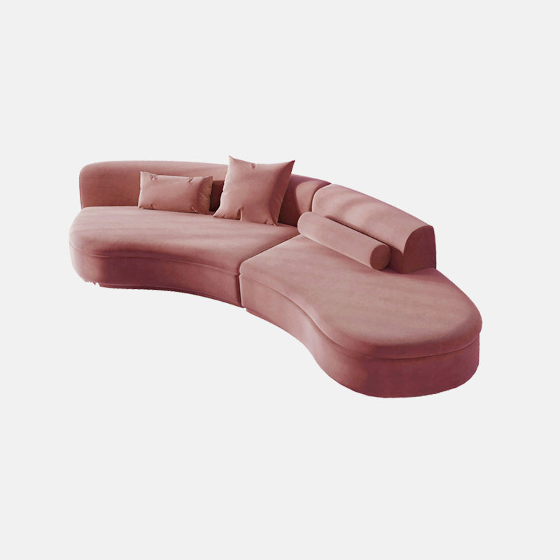 Nordic Style 27.5"H Velvet Armless Sofa& Chaise for Living Room