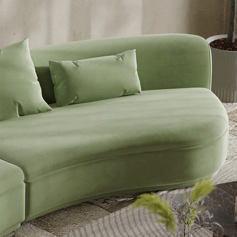 Nordic Style 27.5"H Velvet Armless Sofa& Chaise for Living Room