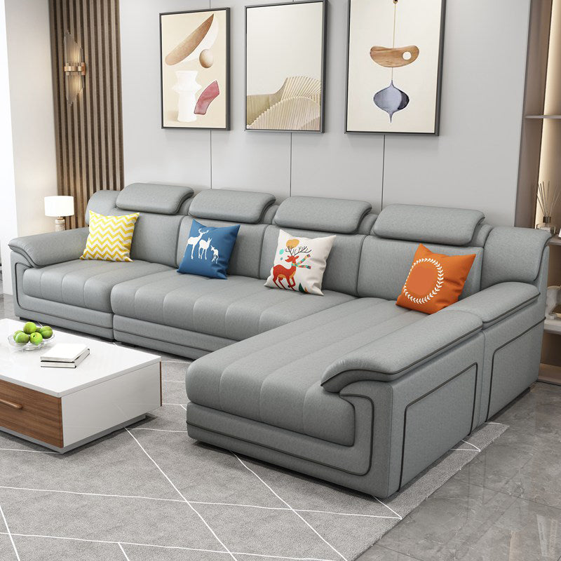 35.4"H Modern Style Pillow Top Arm Sofa& Chaise for Living Room