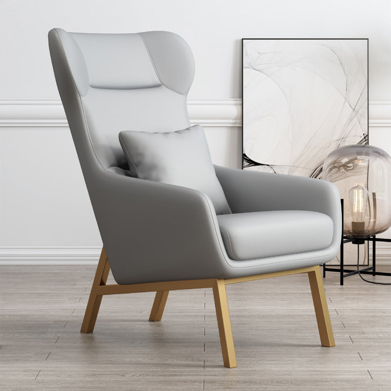 Faux Leather Chair25.5" L x37.4" W x 37.7" H  Arms Included Chair for Bedroom