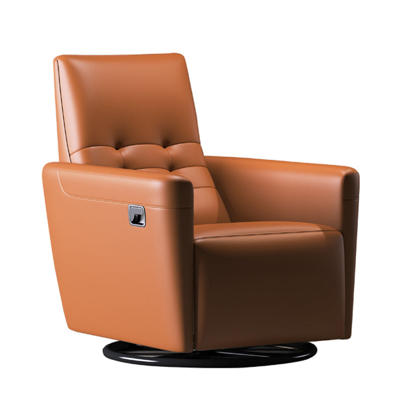 Genuine Leather Convertible Chair 29.52" L x 37.00" W x 40.15" H Armless Chair