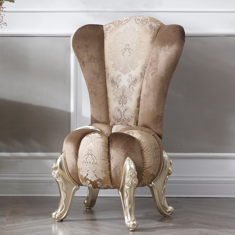 18.11"L x 18.11"W x 38.19"H Velvet Pillow Back Armless Chair