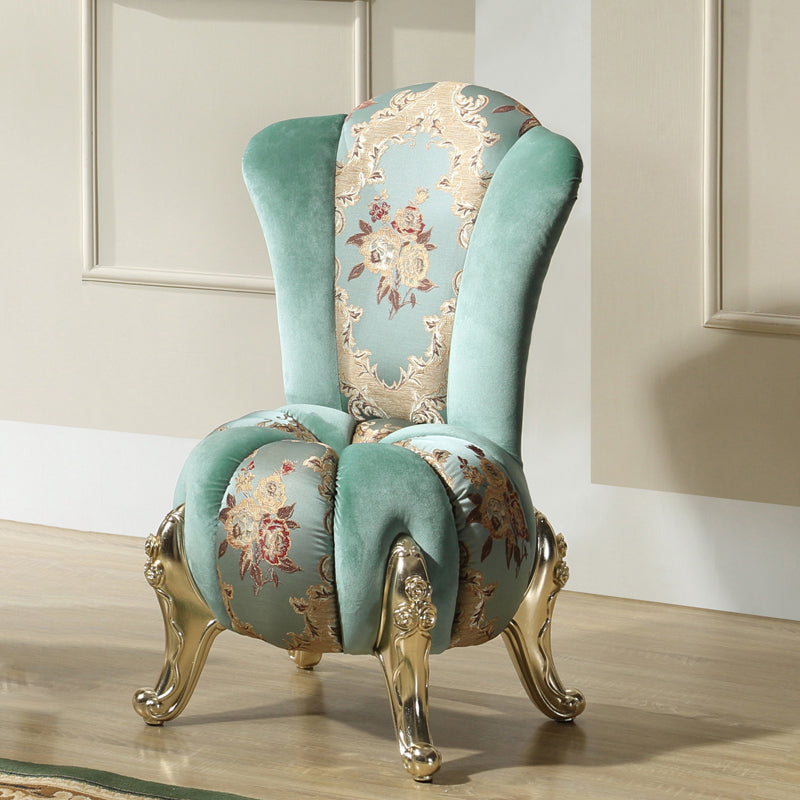 18.11"L x 18.11"W x 38.19"H Velvet Pillow Back Armless Chair