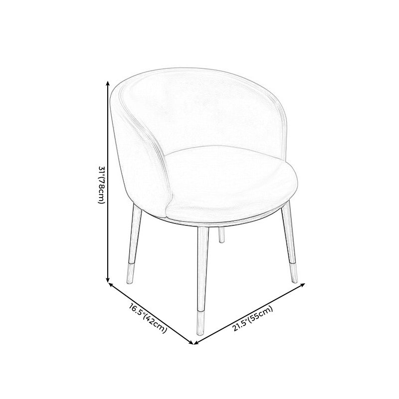 Recessed Arms Barrel Chair Tight Back Accent Chair, 16.54" W √ó 21.65" L √ó 30.71" H