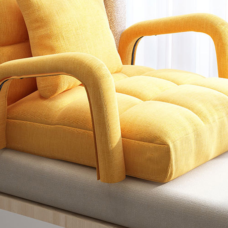 27.56"H Linen Tufted Back Accent Chair Stain-Resistant Arm Chair with Pillow