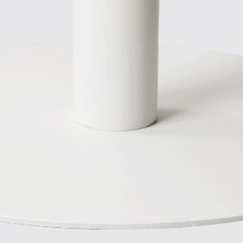 Mid-Century Metal Round Top Side Table Solid Color Pedestal End Table