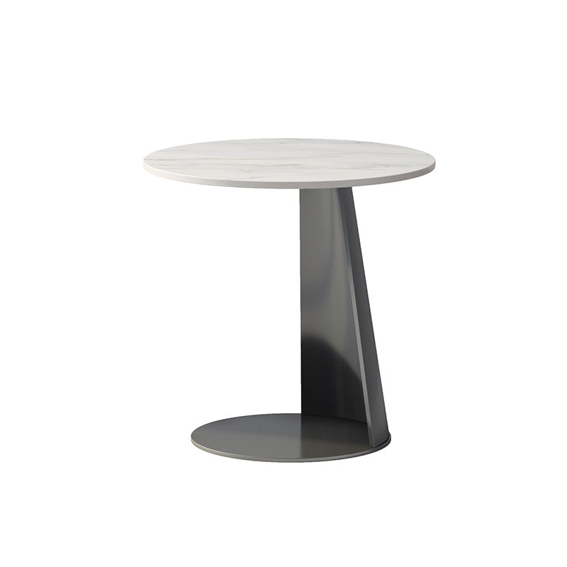 Modern 19.69" Tall Stone End Table Pedestal Side Accent Table
