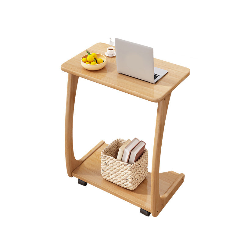 Nordic C Side Table Solid Wood Rectangular Side Table for Living Room