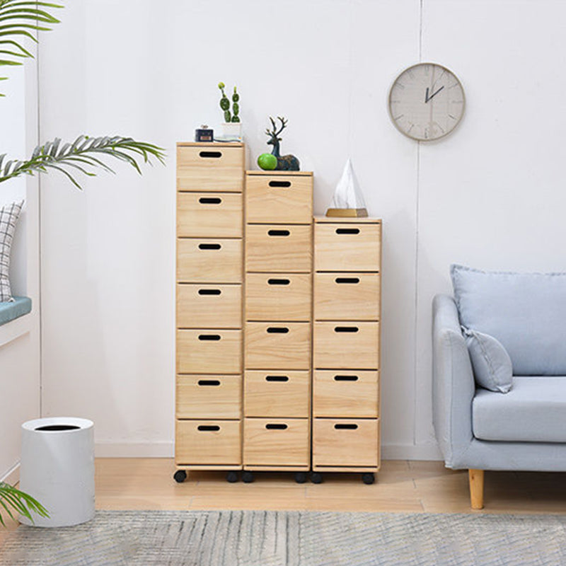 Solid Wood Rectangle Accent Chest with Drawers Chest 7.87" Long