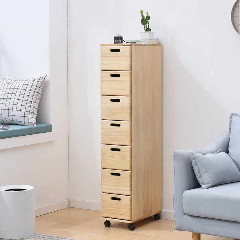 Solid Wood Rectangle Accent Chest with Drawers Chest 7.87" Long