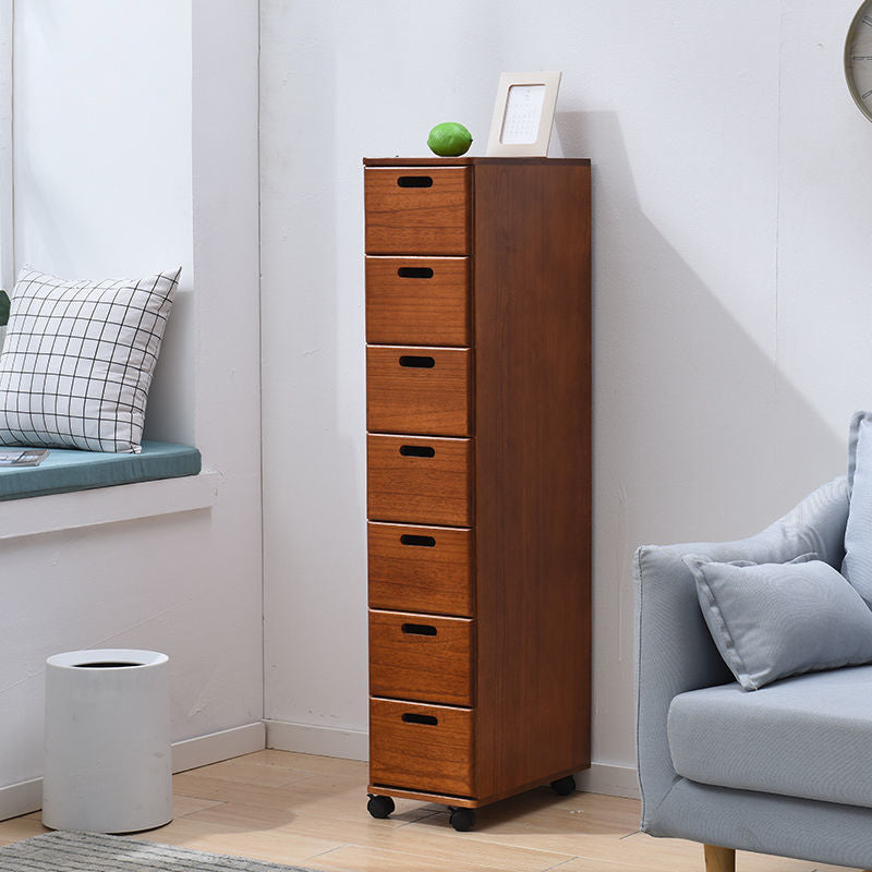Solid Wood Rectangle Accent Chest with Drawers Chest 7.87" Long