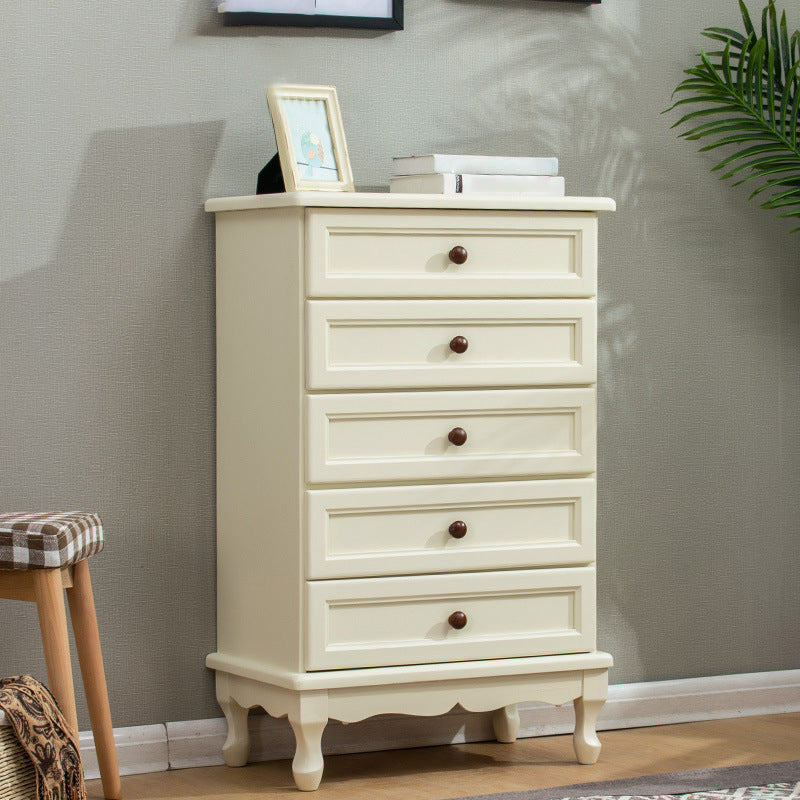 Mid-Century Modern Accent Chest with 5 Drawers Storage Cabinet