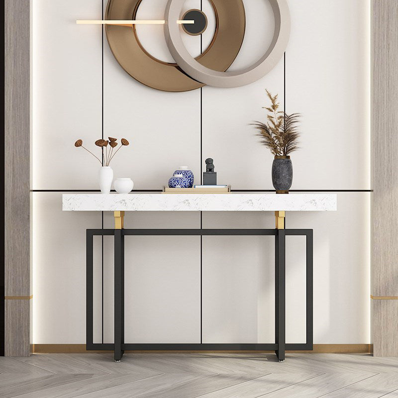 12" Wide Rectangle Scratch Resistant Console Table for Hall,Abstract Legs