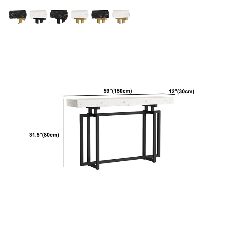 12" Wide Rectangle Scratch Resistant Console Table for Hall,Abstract Legs